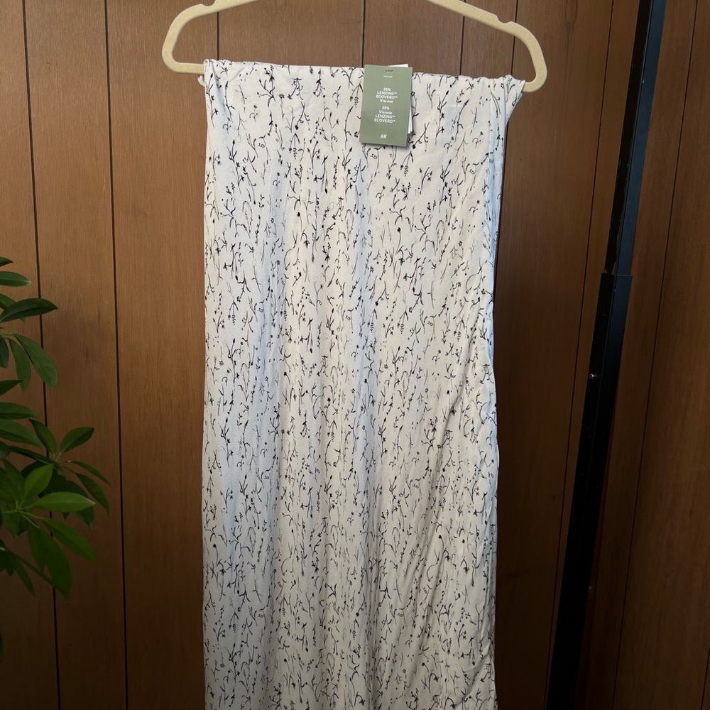 White Floral Maxi Skirt